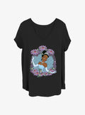 Cartoon The Princess And The Frog Tiana Love Girls Shirt Plus Size T Shirt Minimal Style