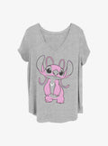 Cartoon Lilo Stitch Big Angel Girls Shirt Plus Size T Shirt Premium Quality