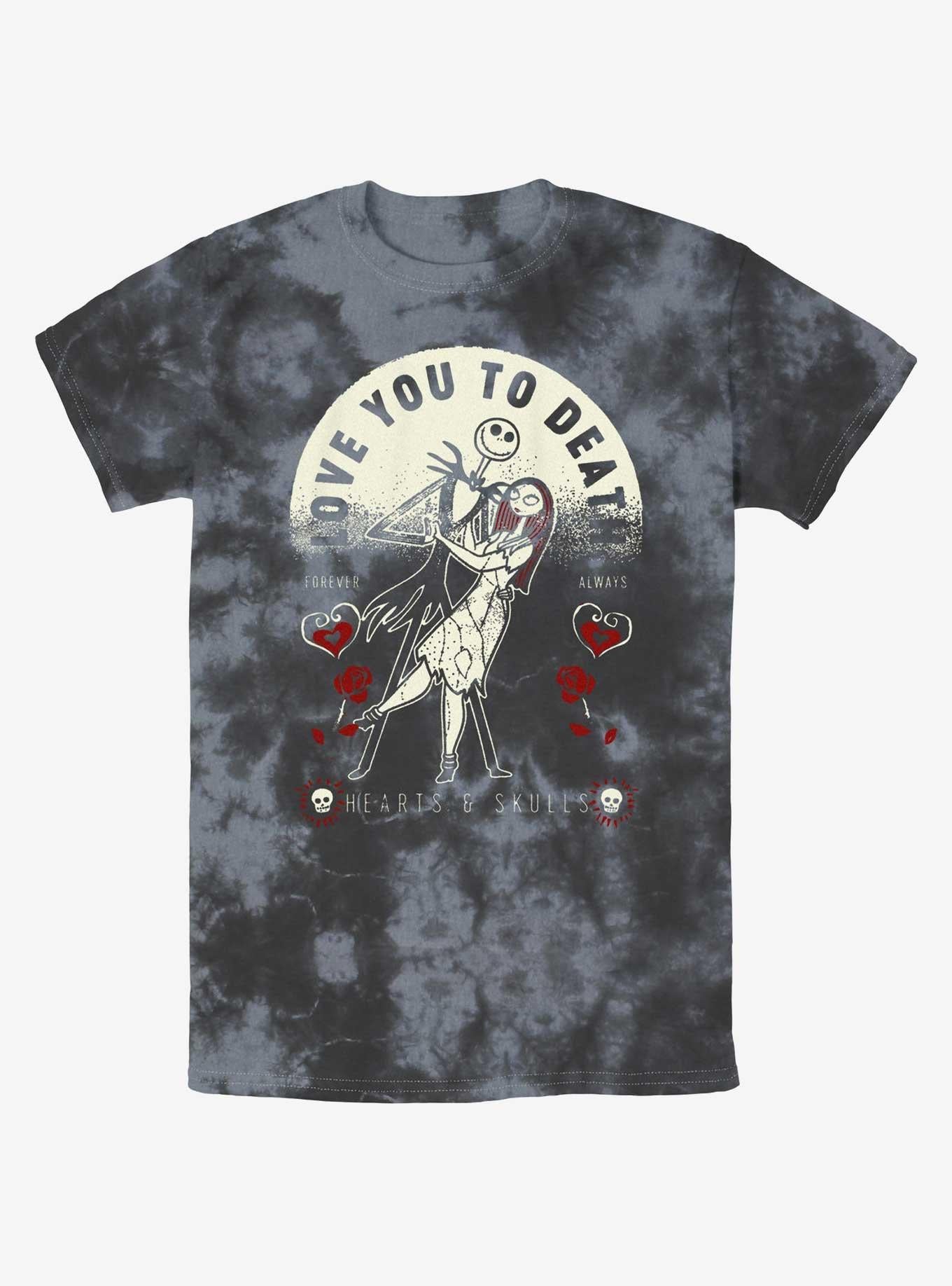 The Nightmare Before Christmas Jack Sally Love You To Death Tie Dye Shirt T Shirt Clean Design
