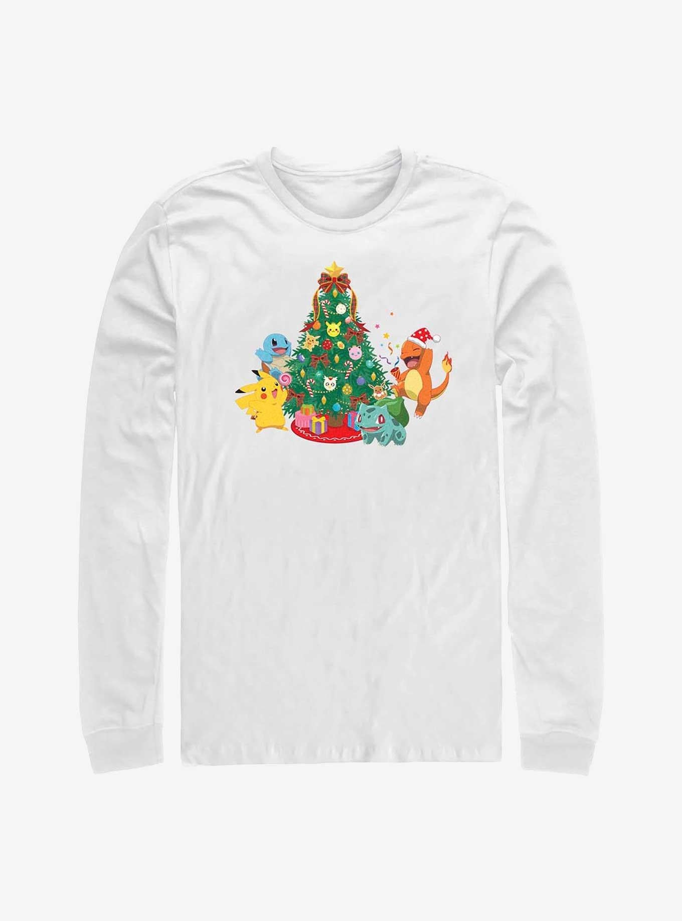 Pokemon Christmas Tree Long-Sleeve T-Shirt | Premium Unisex T-Shirt, Trending Graphic Tee