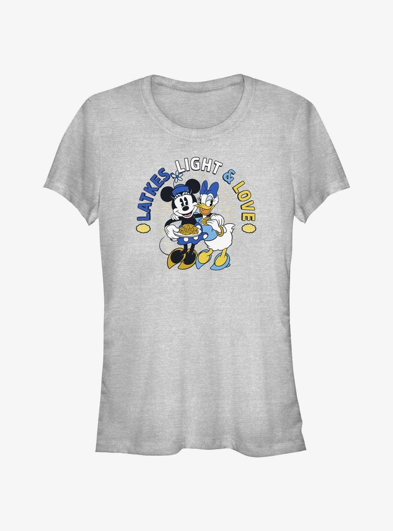 Cartoon Minnie Mouse Daisy Duck Latkes Light Love Girls Shirt T Shirt Cozy Fit