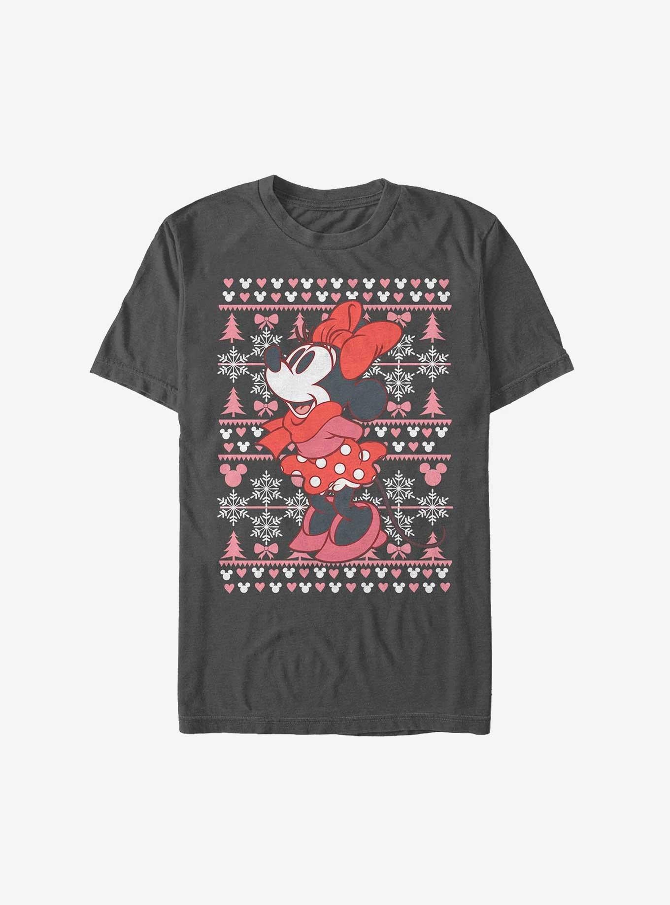 Disney Minnie Mouse Holiday Sweater Extra Soft T-Shirt | Premium Unisex T-Shirt, Trending Graphic Tee