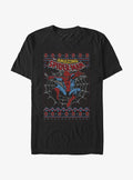 Marvel Spider-Man Web Jump Ugly Christmas T-Shirt | Premium Unisex T-Shirt, Trending Graphic Tee