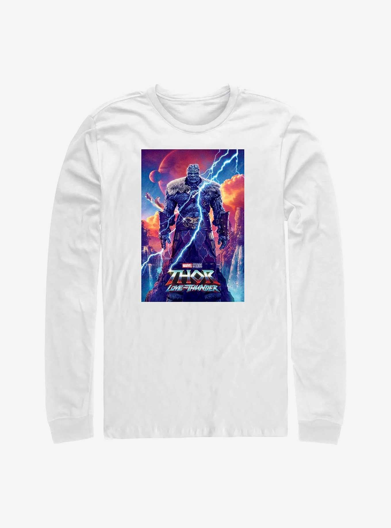 Superhero Love And Thunder Korg Movie Poster Long Sleeve Shirt Long Sleeve Tee Everyday Wear