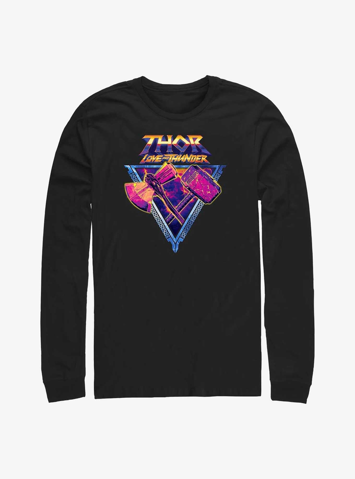 Superhero Love And Thunder Mjolnir And Stormbreaker Long Sleeve Shirt Long Sleeve Tee Gift Ready