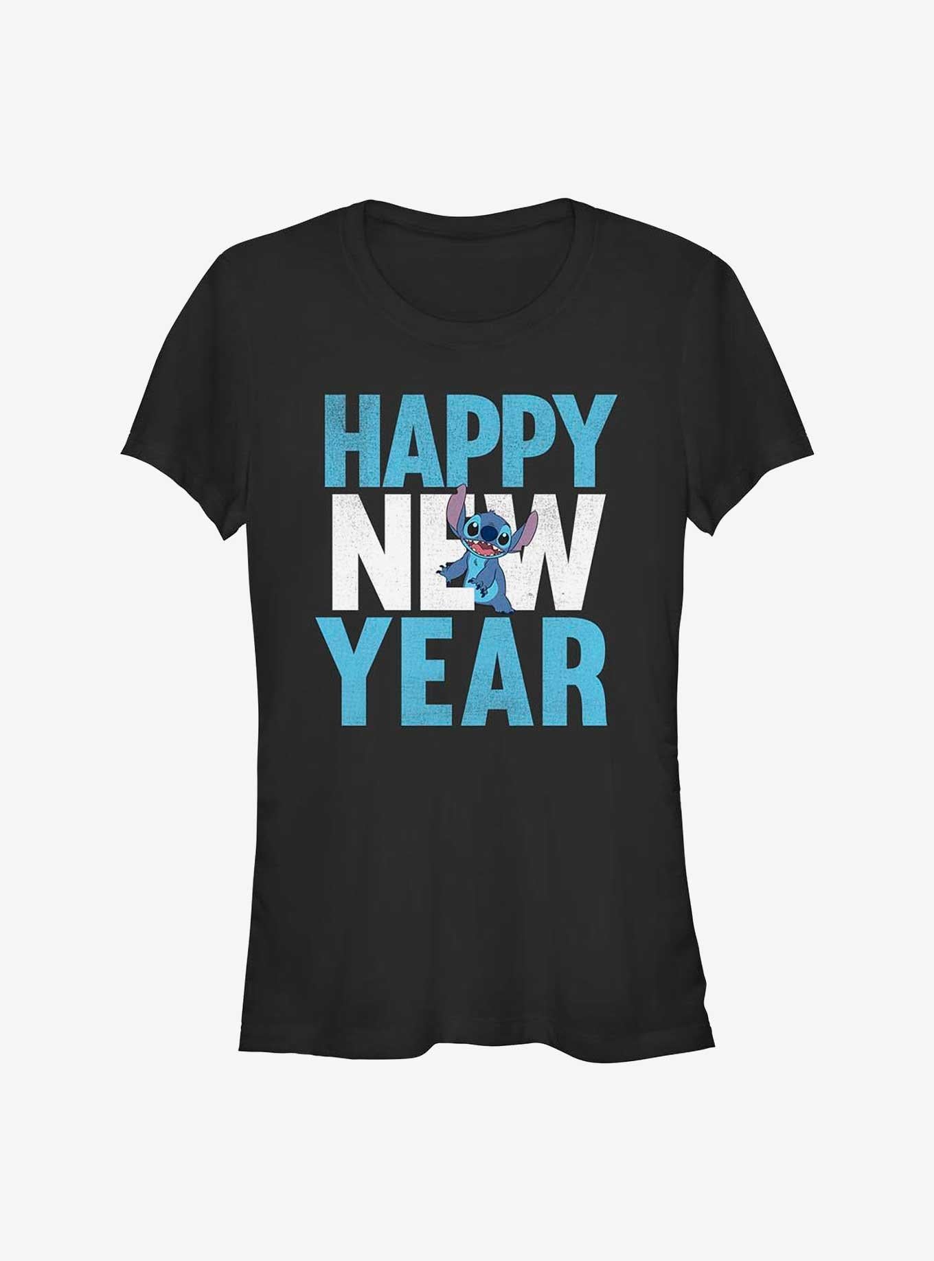 Disney Lilo Stitch Happy New Year Girls T-Shirt | Premium Unisex T-Shirt, Trending Graphic Tee