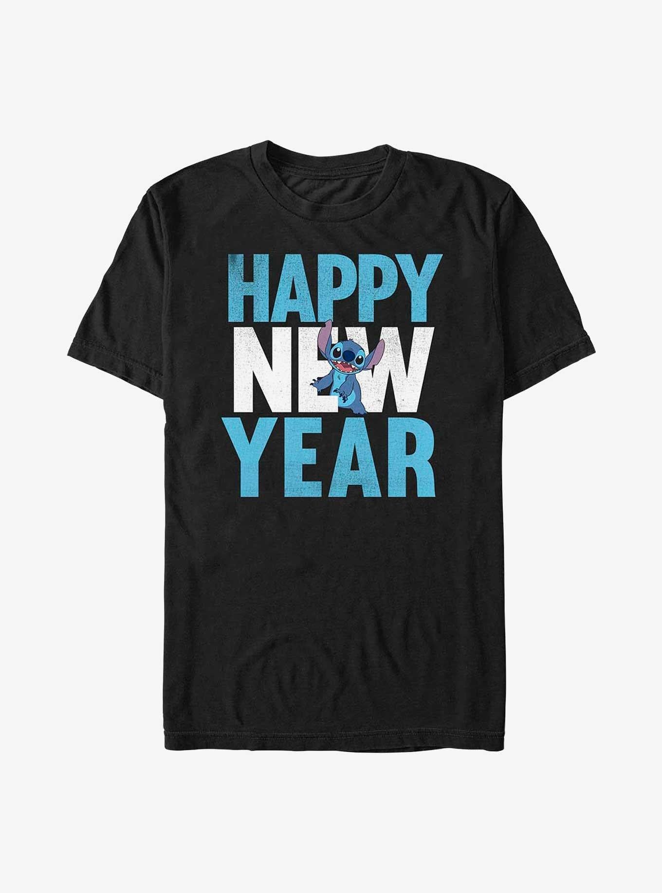 Disney Lilo Stitch Happy New Year T-Shirt | Premium Unisex T-Shirt, Trending Graphic Tee