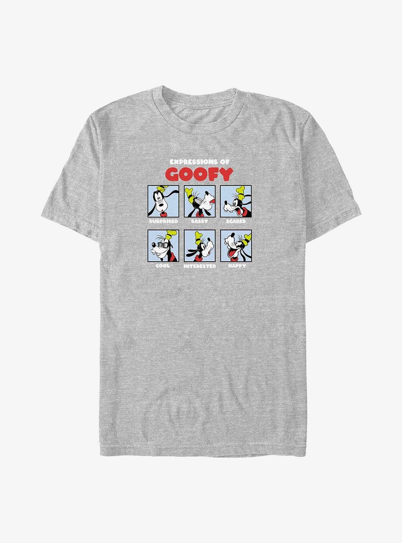 Disney Goofy Expressions of Goofy Big Tall T-Shirt | Graphic T-Shirt for Unisex