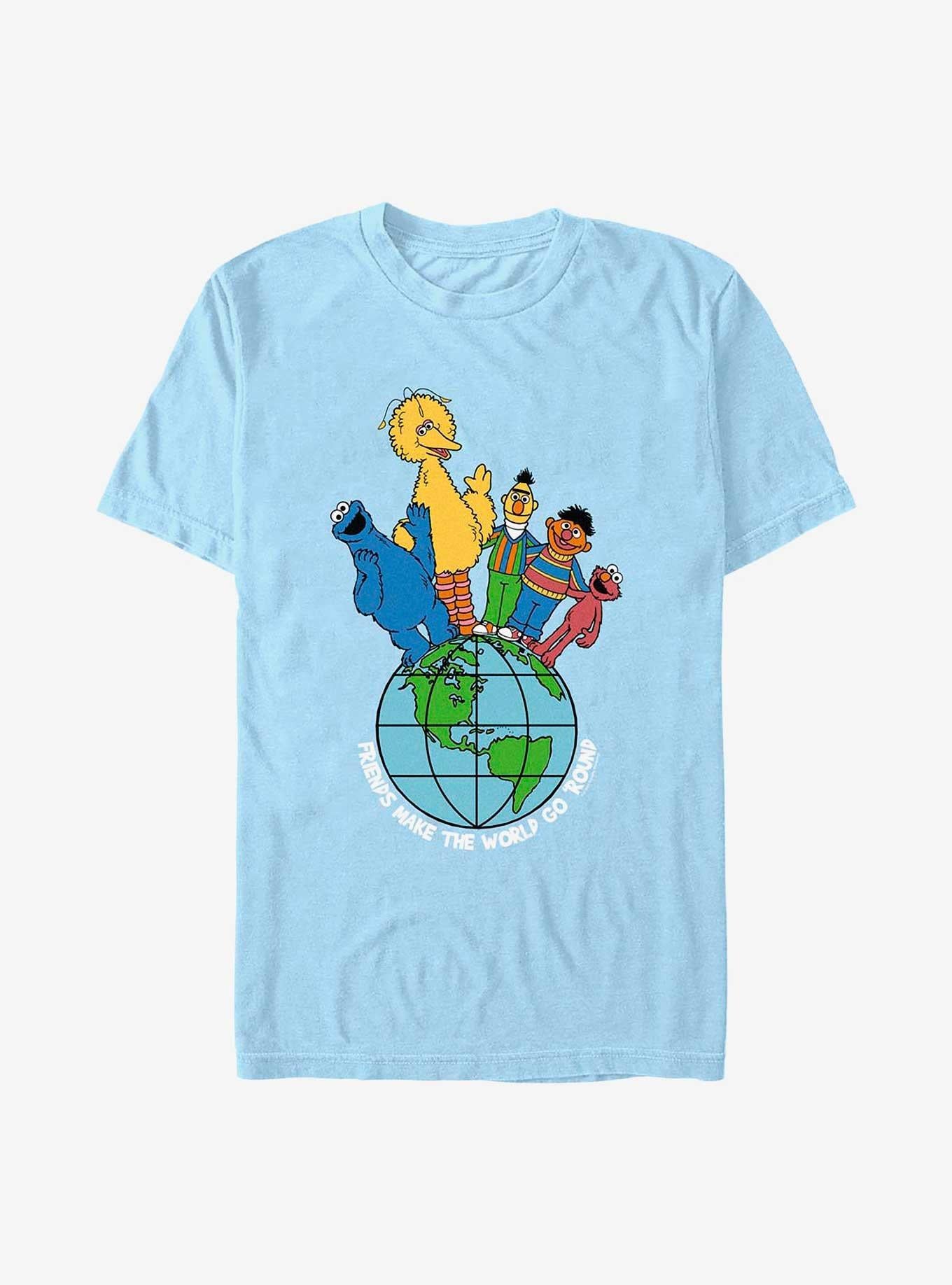 Sesame Street Friends Make The World T-Shirt | Premium Unisex T-Shirt, Trending Graphic Tee