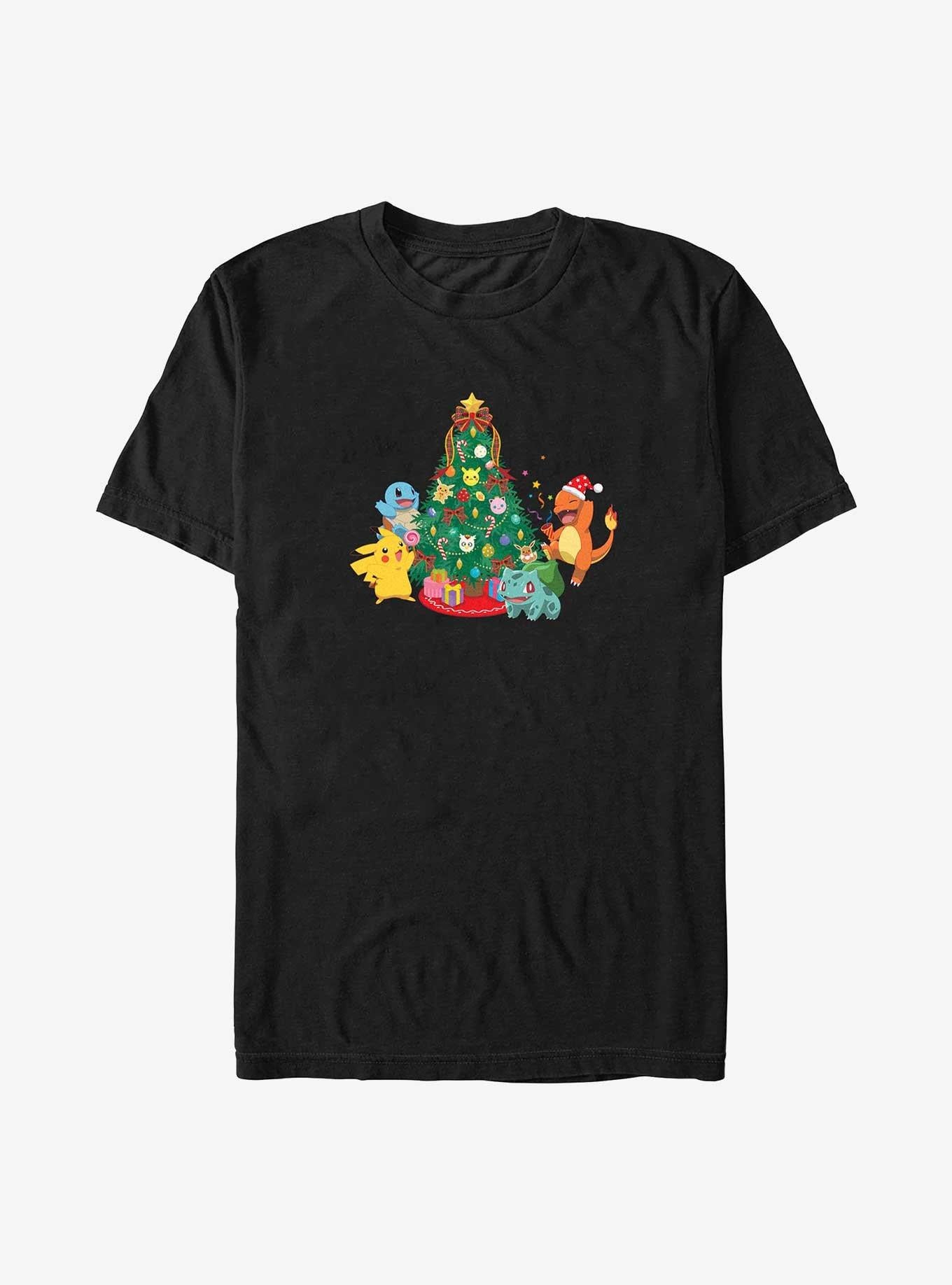 Pokemon Christmas Tree Big Tall T-Shirt | Premium Unisex T-Shirt, Trending Graphic Tee