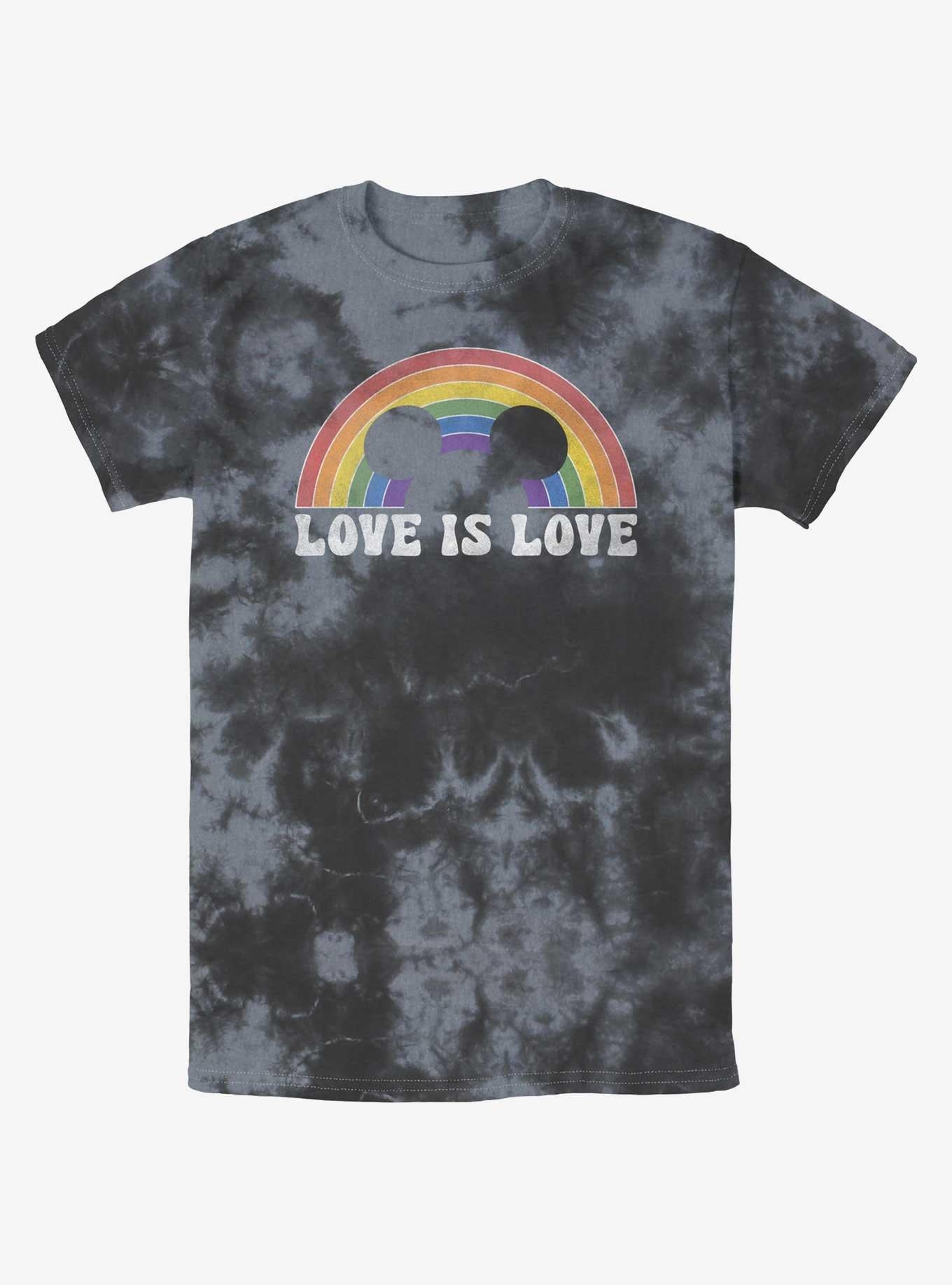 Cartoon Mickey Mouse Love Is Love Tie Dye Shirt T Shirt Minimal Style