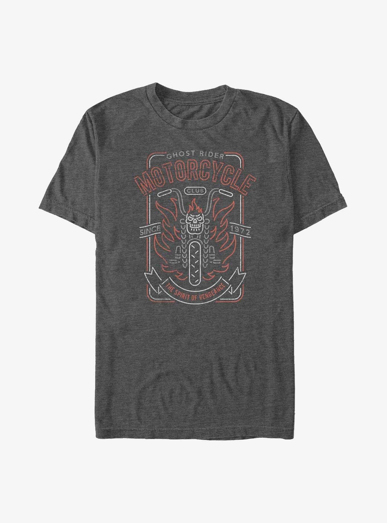 Marvel Ghost Rider Motorcycle Club Big Tall T-Shirt | Graphic T-Shirt for Unisex