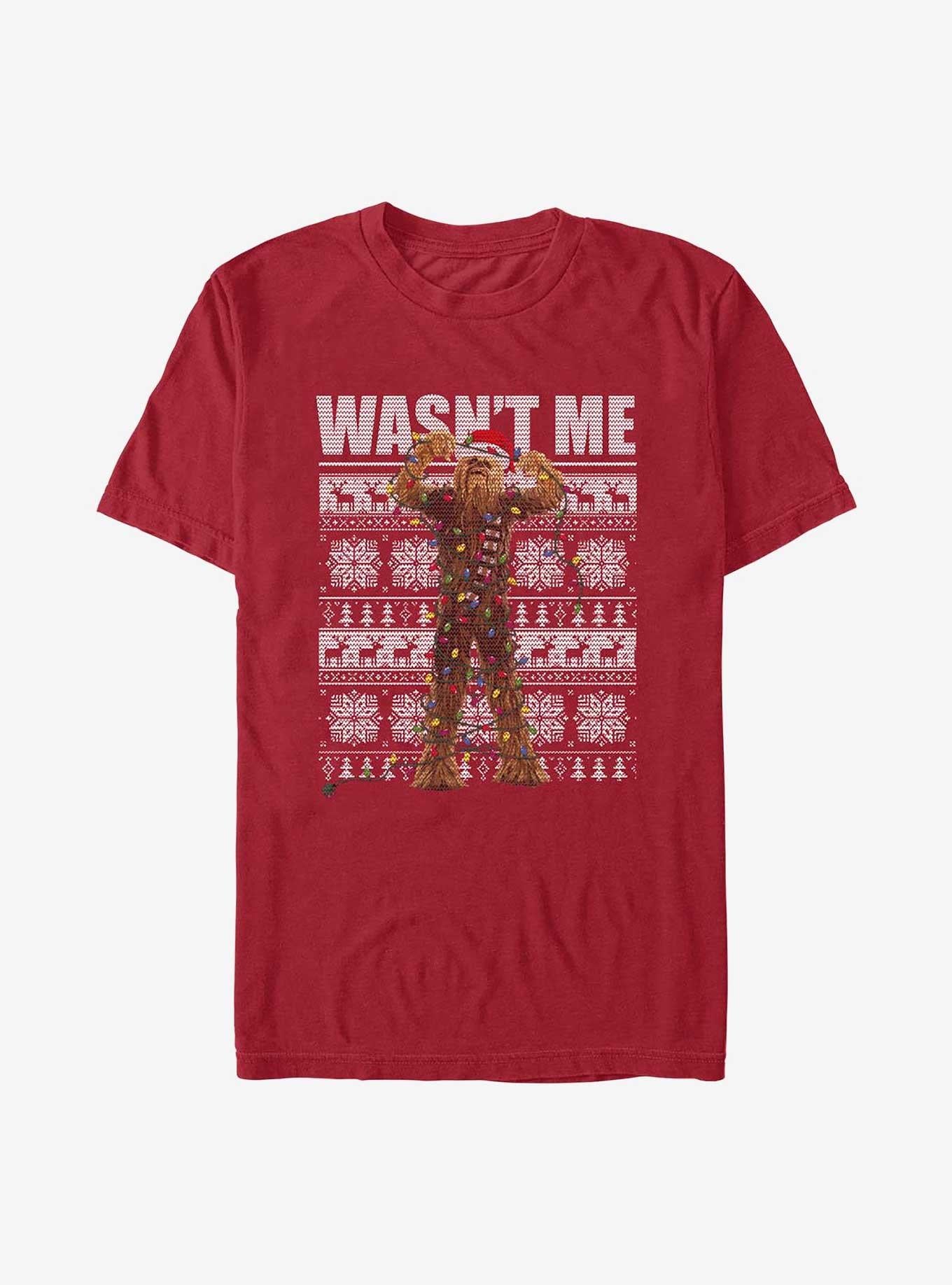 Star Wars Chewie Tangled Lights Ugly Christmas T-Shirt | Premium Unisex T-Shirt, Trending Graphic Tee