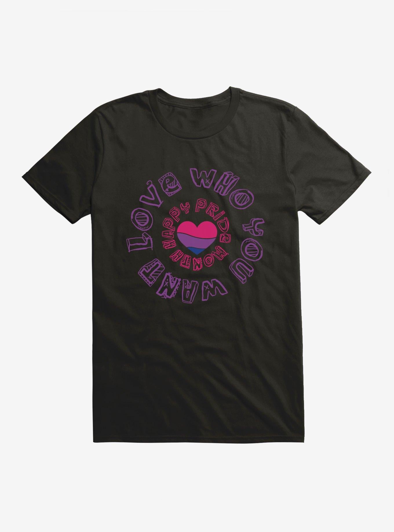 Pride Bisexual Heart Love Who You Want Shirt T Shirt Minimal Style