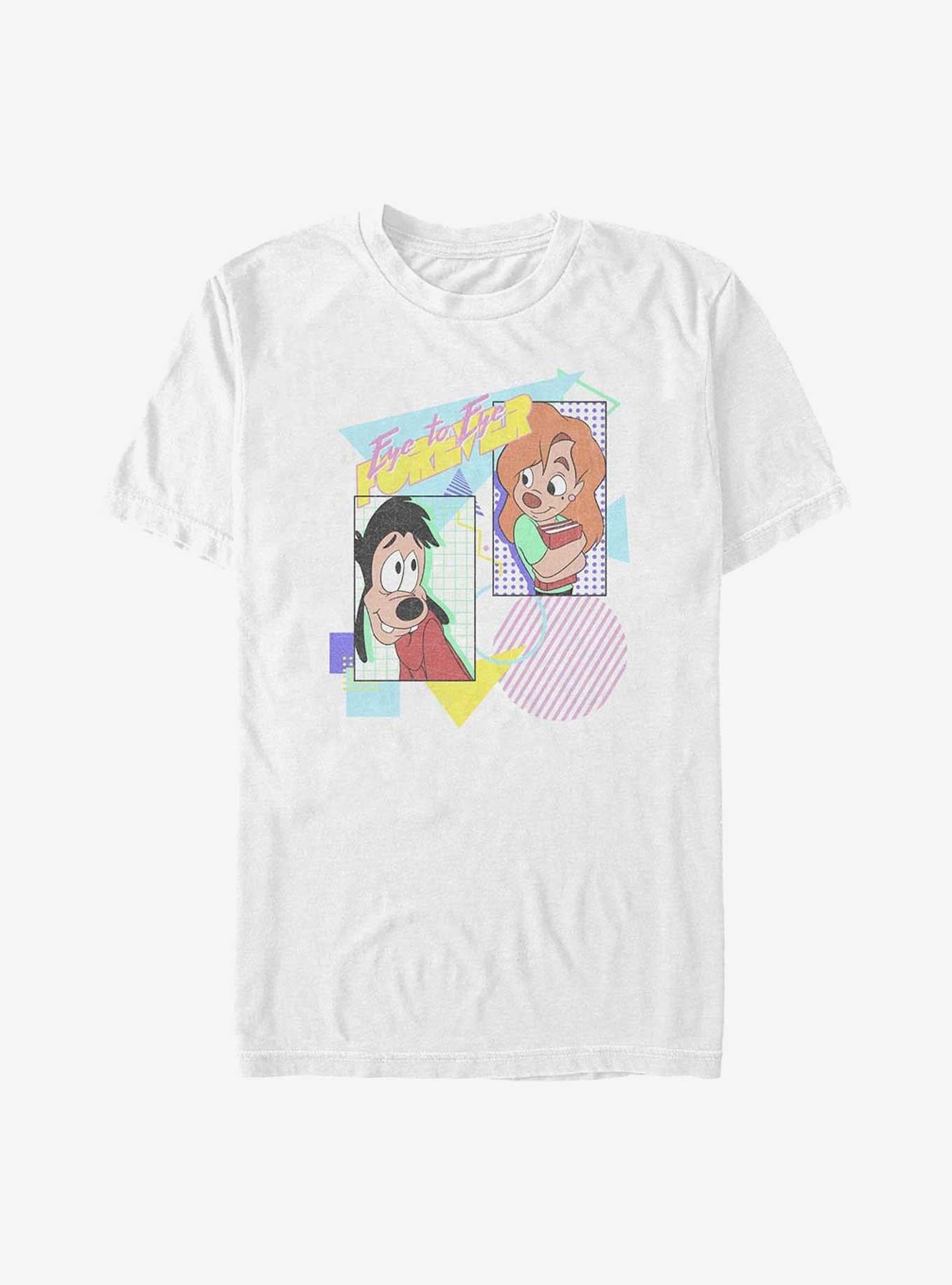 Disney Goofy Max and Roxanne Eye To Eye 80's Big Tall T-Shirt | Graphic T-Shirt for Unisex