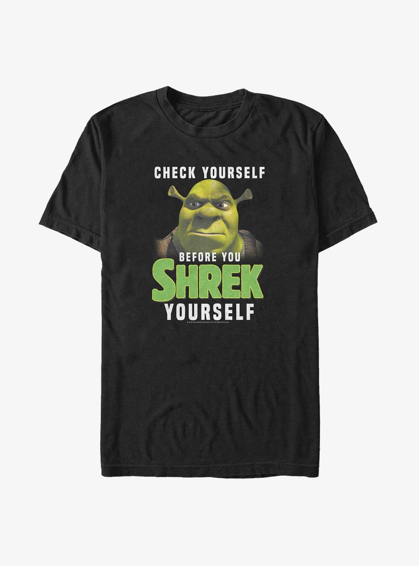 Shrek Check Yourself Before You Shrek Yourself Big Tall T-Shirt | Graphic T-Shirt for Unisex