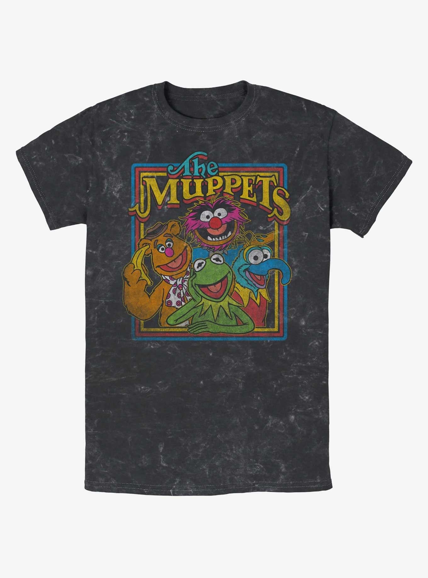 Disney The Muppets Retro Muppet Poster Mineral Wash T-Shirt | Graphic T-Shirt for Unisex