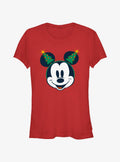 Disney Mickey Mouse Classic Christmas Tree Ears Girls T-Shirt | Premium Unisex T-Shirt, Trending Graphic Tee