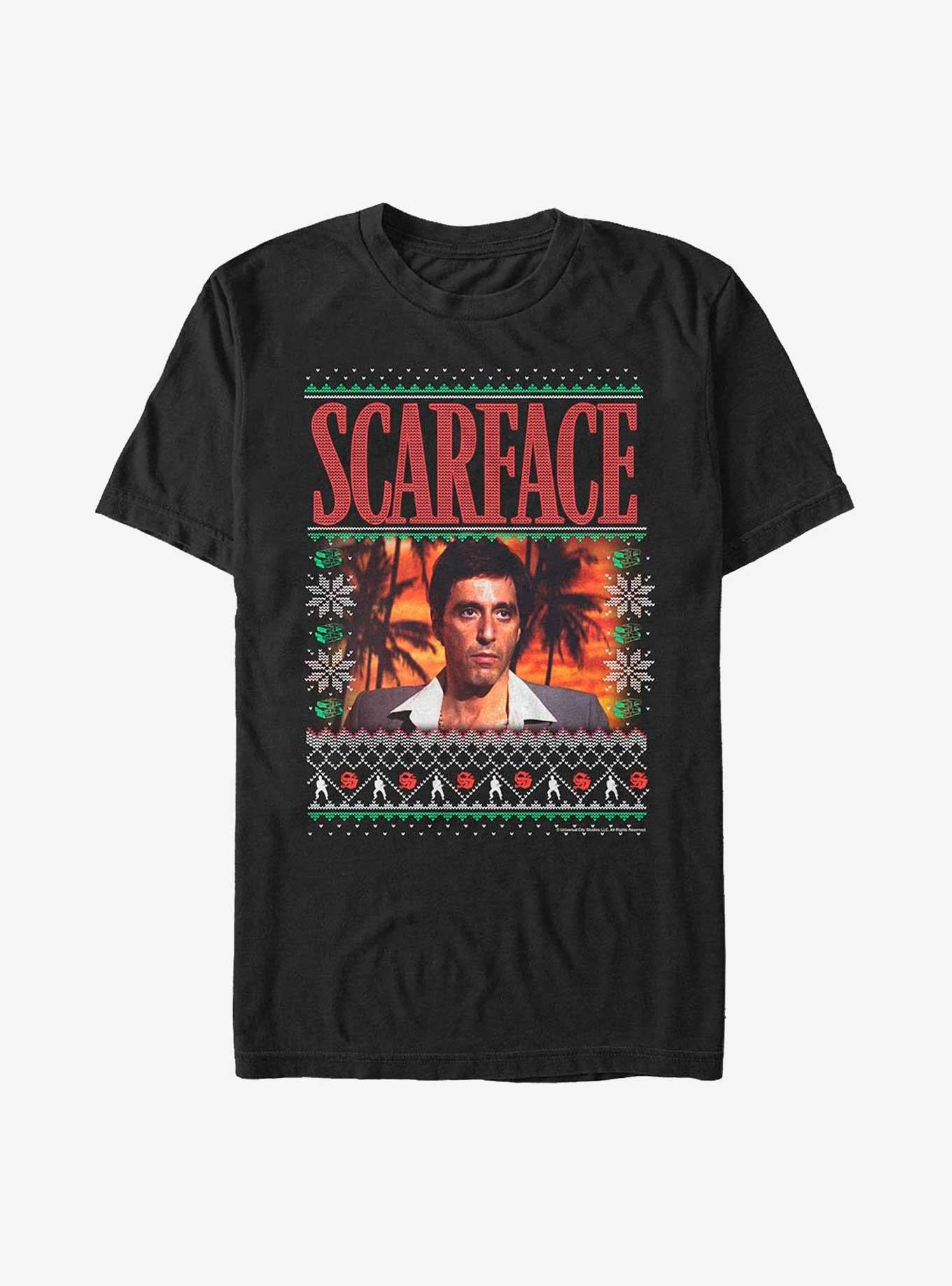 Scarface Tony Montana Ugly Christmas T-Shirt | Premium Unisex T-Shirt, Trending Graphic Tee