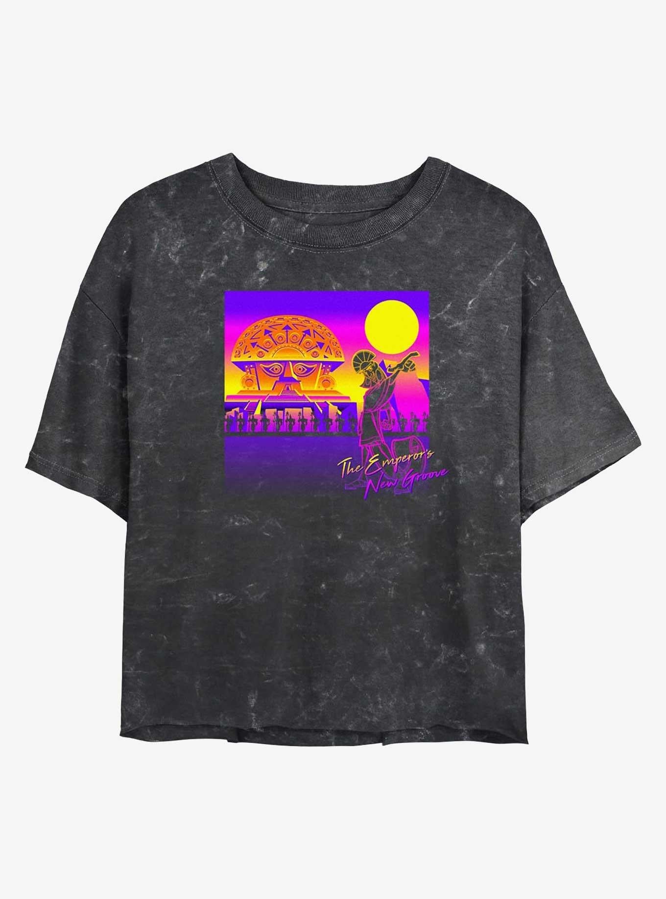Disney The Emperor's New Groove Kuzco Kingdom Girls Mineral Wash Crop T-Shirt | Premium Unisex T-Shirt, Trending Graphic Tee