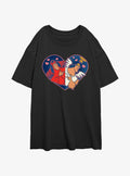 Disney The Emperor's New Groove Kronk Angel Devil Heart Girls Oversized T-Shirt | Premium Unisex T-Shirt, Trending Graphic Tee