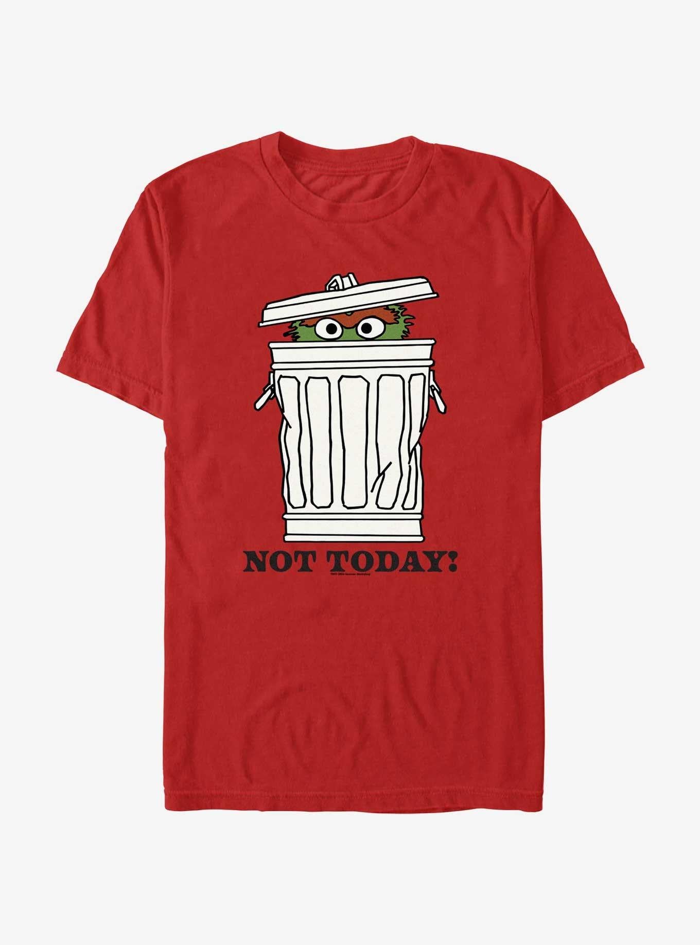 Sesame Street Oscar the Grouch Not Today T-Shirt | Premium Unisex T-Shirt, Trending Graphic Tee