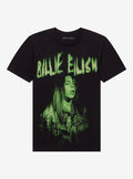 Billie Eilish Green Jumbo Portrait Boyfriend Fit Girls T-Shirt | Premium Unisex T-Shirt, Trending Graphic Tee