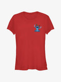 Disney Lilo Stitch With Tree Ears Pocket Girls T-Shirt | Premium Unisex T-Shirt, Trending Graphic Tee