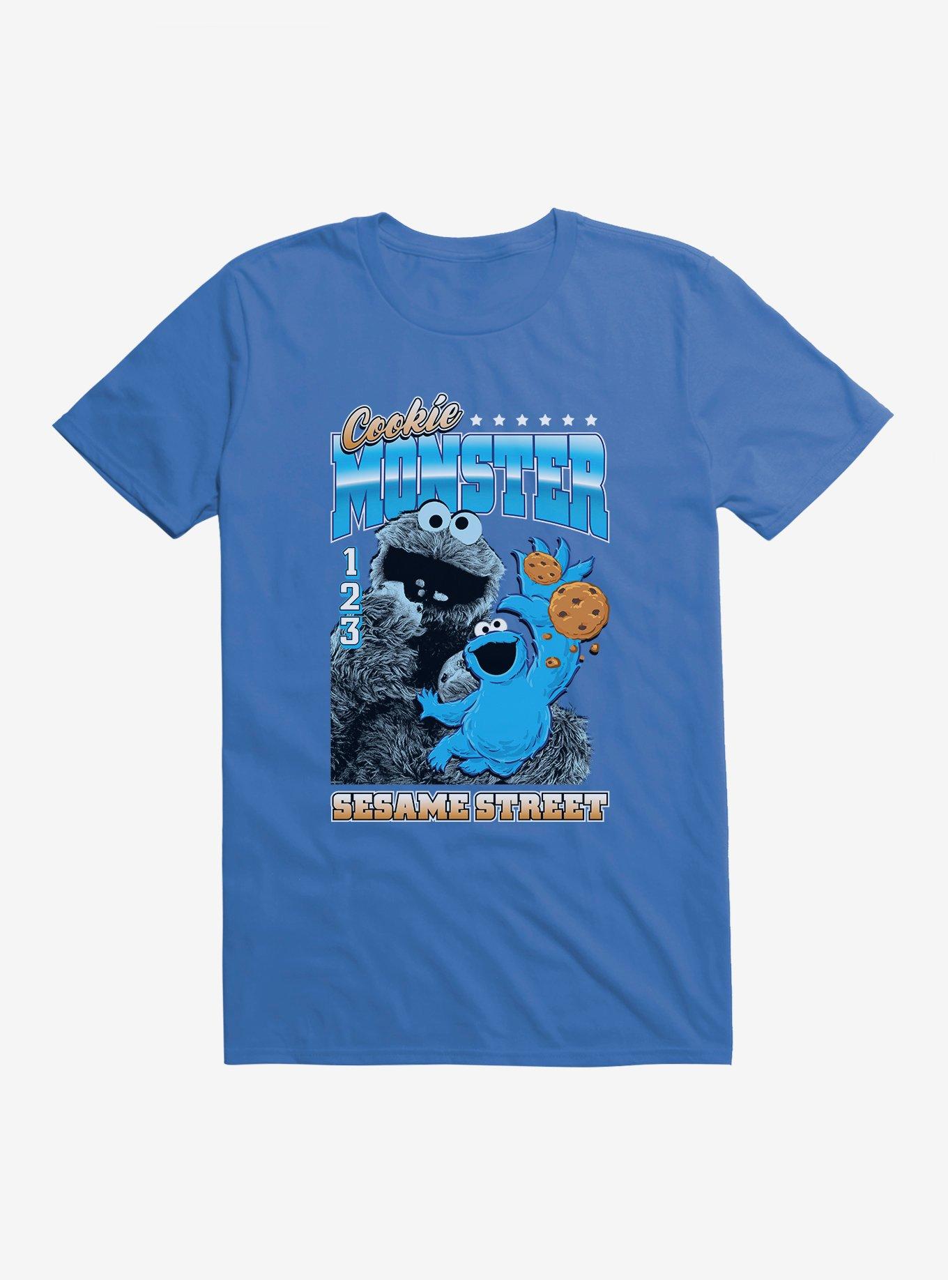 Sesame Street Cookie Monster Collage T-Shirt | Premium Unisex T-Shirt, Trending Graphic Tee