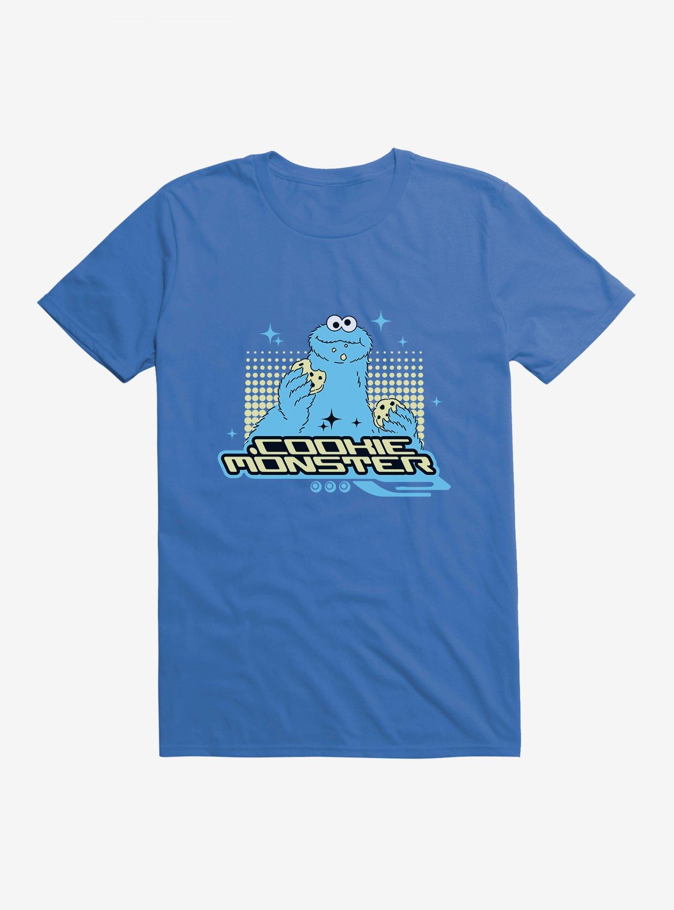 Sesame Street Cookie Monster Eating Action T-Shirt | Premium Unisex T-Shirt, Trending Graphic Tee