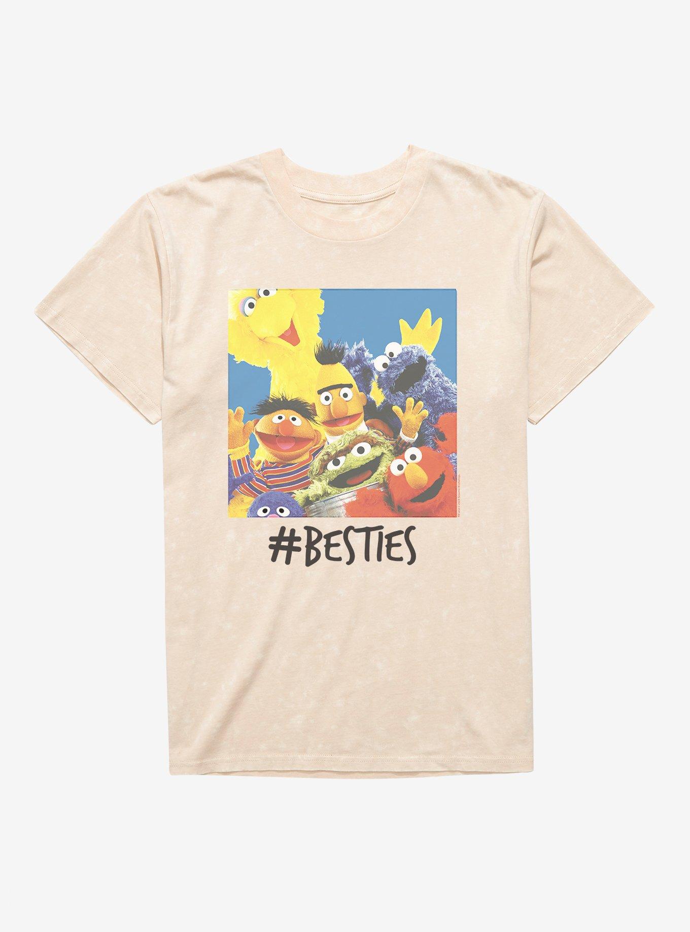 Sesame Street Besties Selfie Mineral Wash T-Shirt | Premium Unisex T-Shirt, Trending Graphic Tee