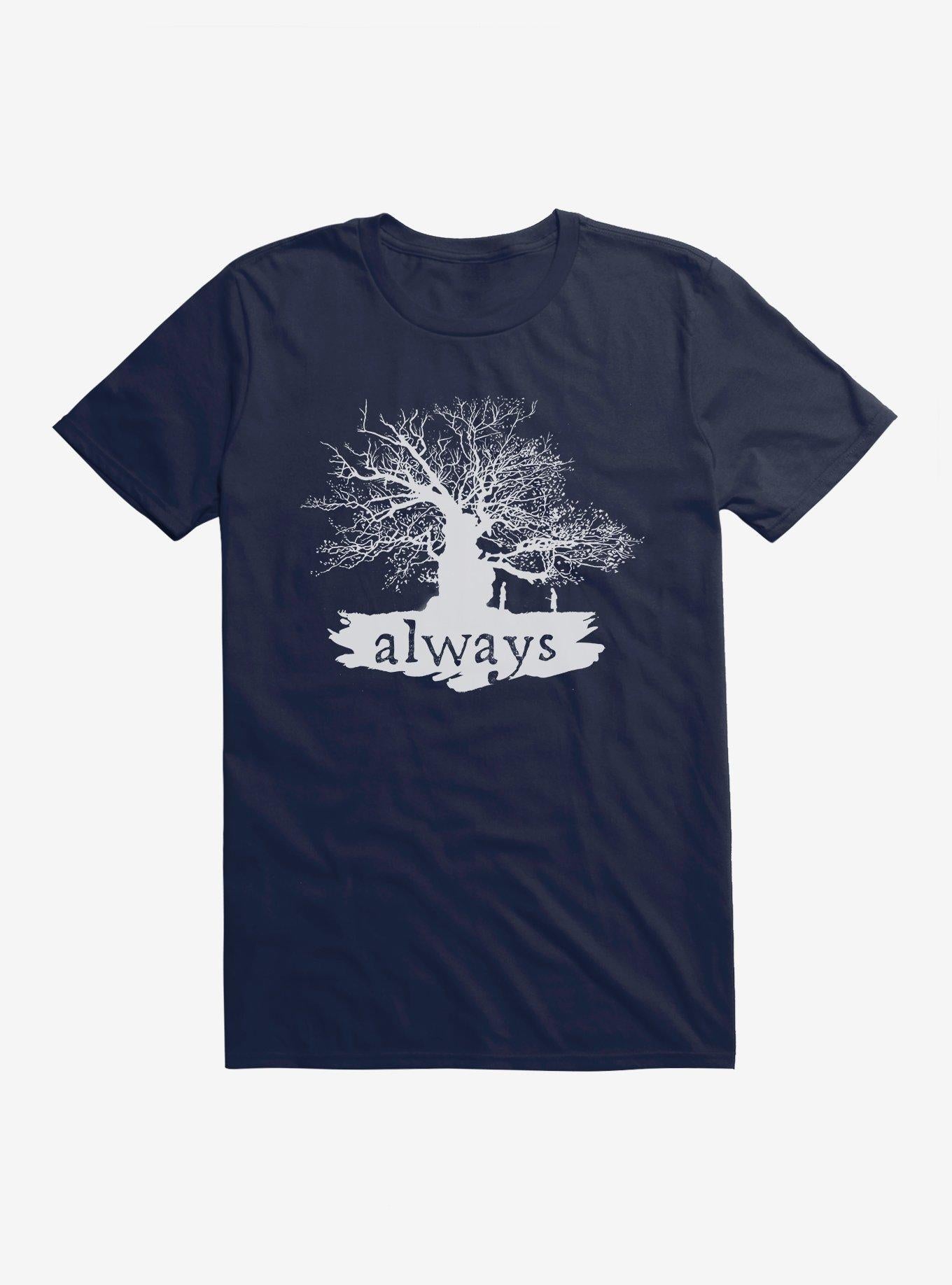 Harry Potter Always Tree Extra Soft Navy Blue T-Shirt | Premium Unisex T-Shirt, Trending Graphic Tee