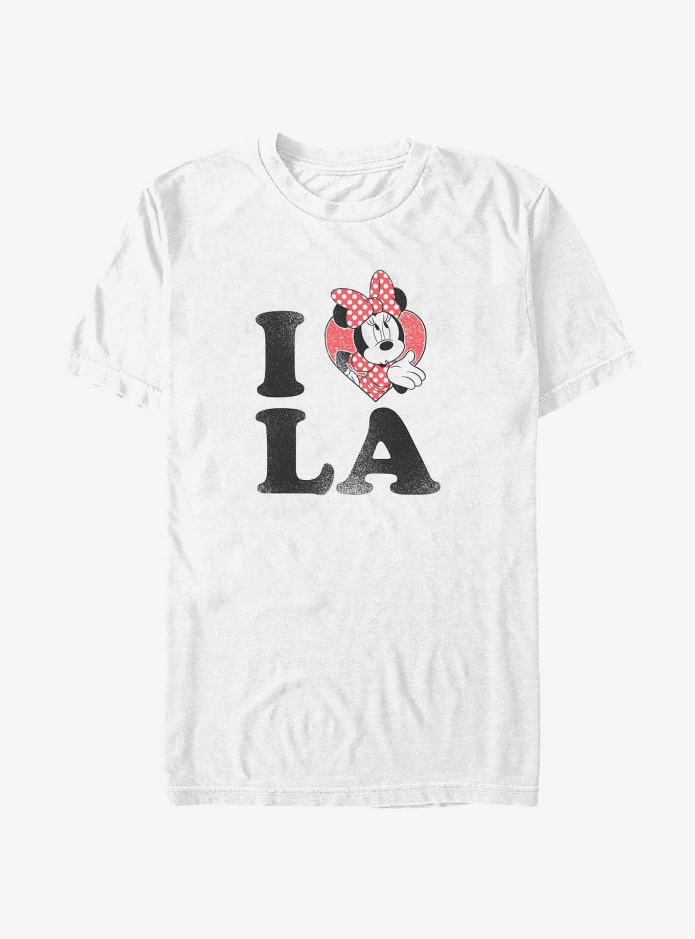Cartoon Minnie Mouse Minnie I Love La Shirt T Shirt Cozy Fit