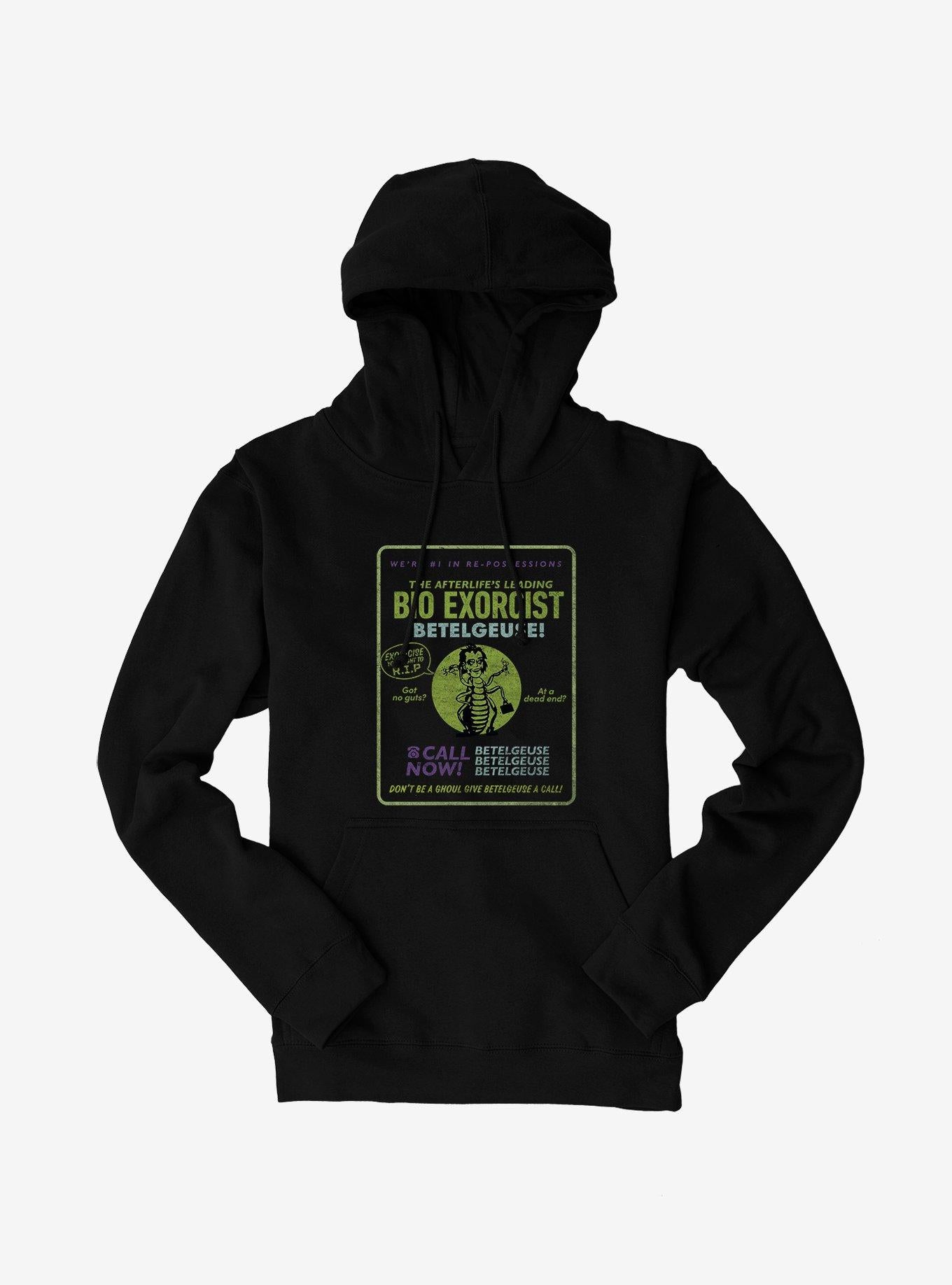 Beetlejuice Beetlejuice Betelguese Bio-Exorcist Calling Card Hoodie