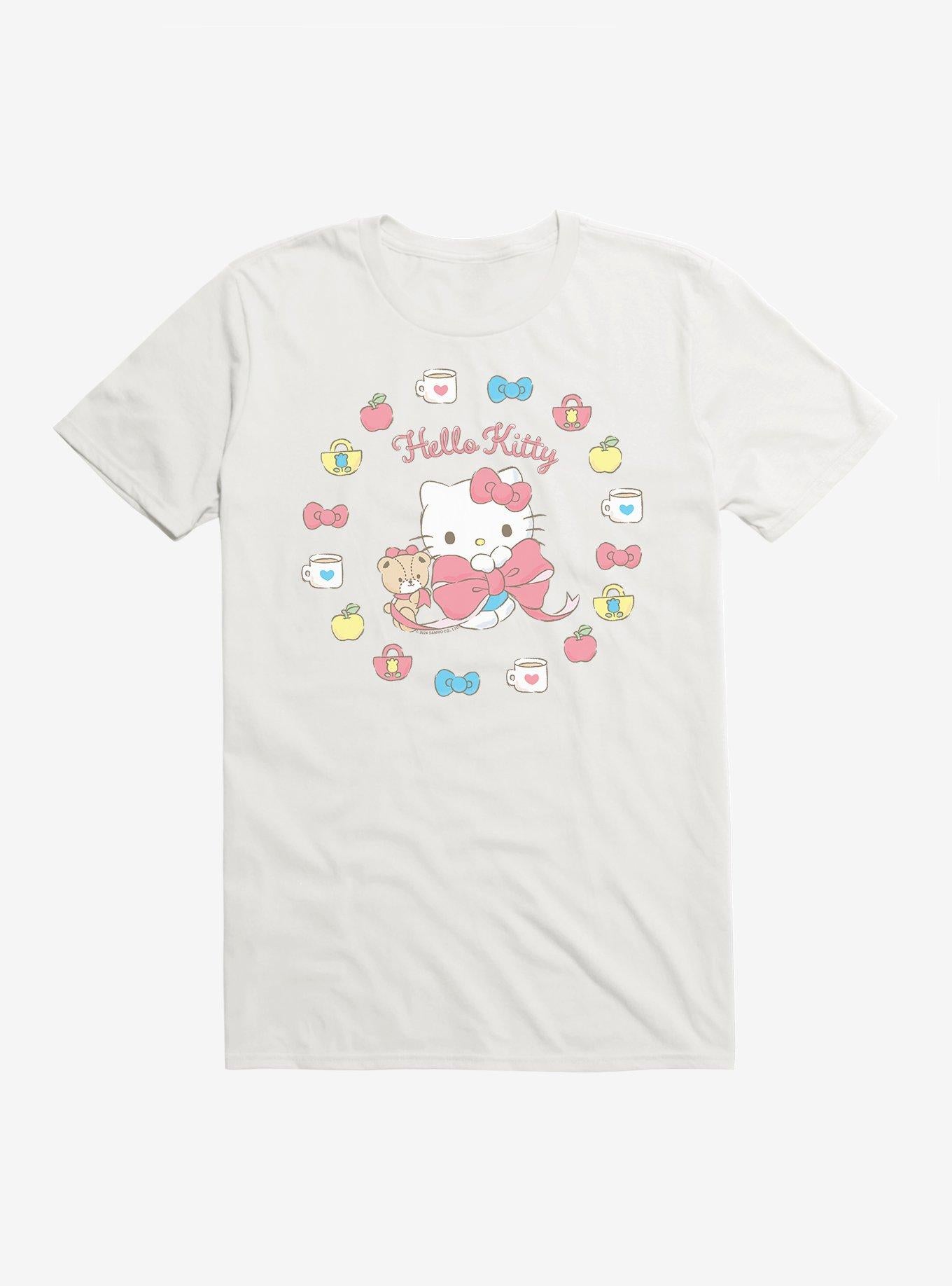 Hello Kitty Lovely Ribbon Bow Shirt T Shirt Minimal Style