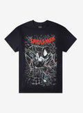 Marvel Spider-Man Silver Foil Web T-Shirt | Graphic T-Shirt for Unisex