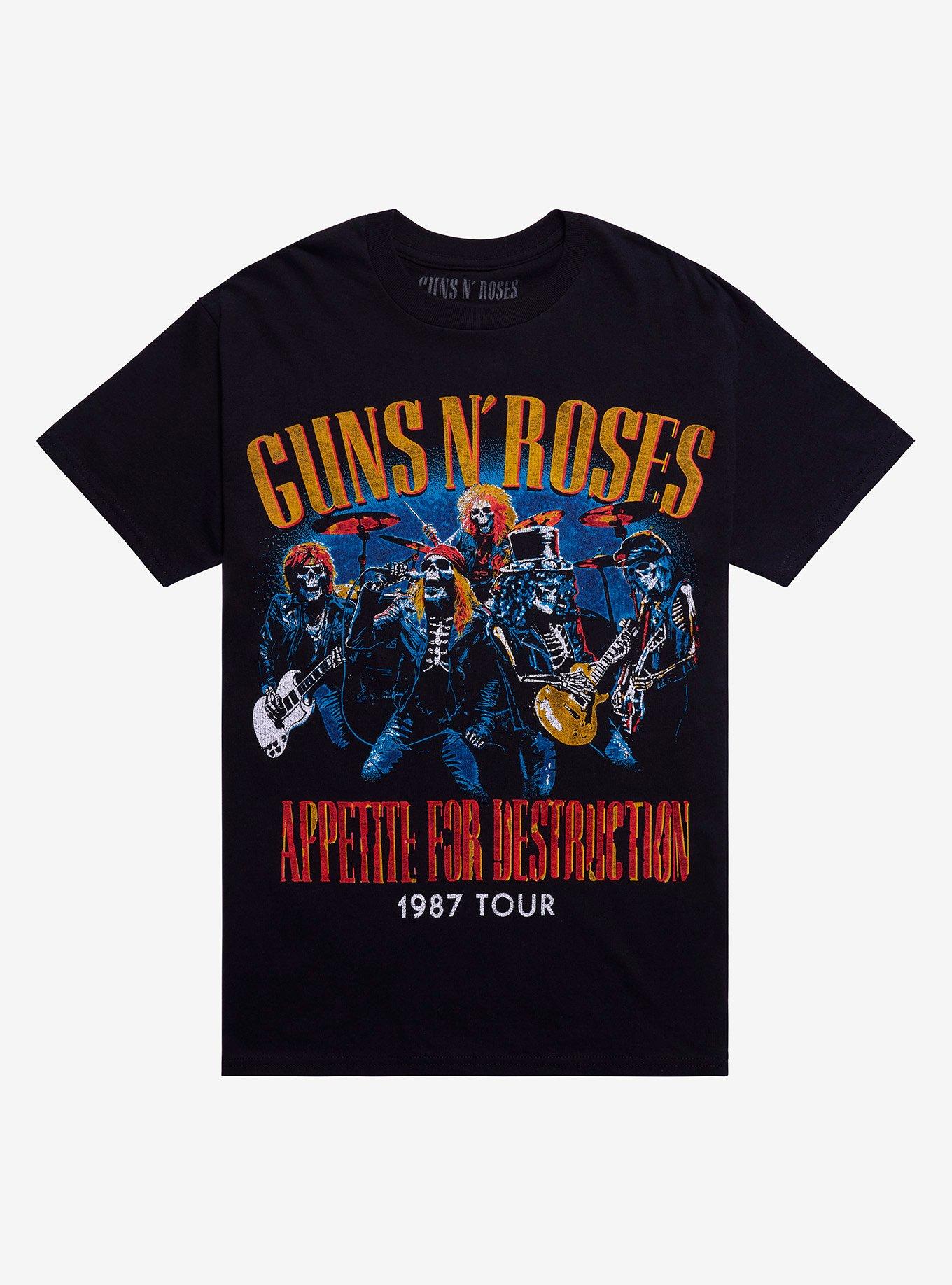Guns N' Roses Appetite For Destruction 1987 Tour T-Shirt | Premium Unisex T-Shirt, Trending Graphic Tee