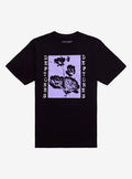 Deftones Black Lavender Flowers Relaxed Fit Girls T-Shirt | Premium Unisex T-Shirt, Trending Graphic Tee