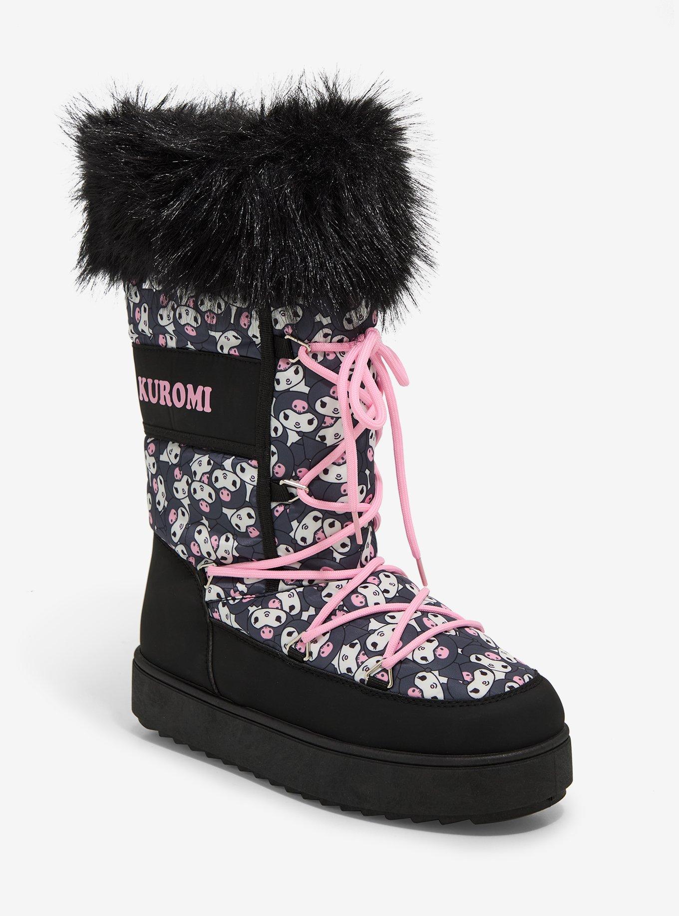 Kuromi Face Fuzzy Puffer Boots Graphic Tee | Graphic Tee | Unisex Shirt | Best-Selling Design