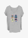Disney Lilo & Stitch Halloween Grid Girls T-Shirt Plus Size