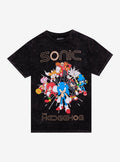 Sonic The Hedgehog Group Mineral Wash T-Shirt | Premium Unisex T-Shirt, Trending Graphic Tee