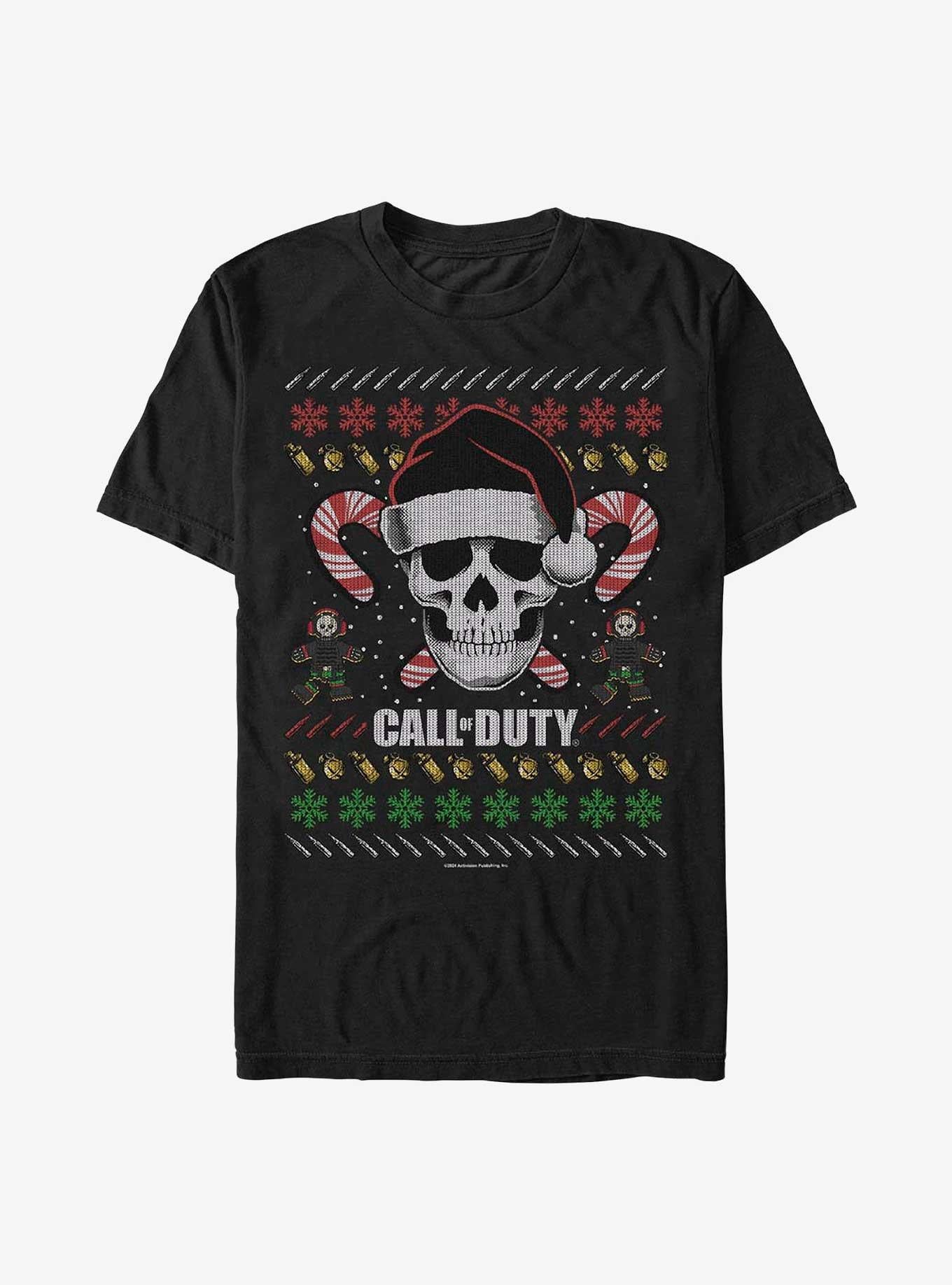 Call of Duty Ugly Christmas Skull T-Shirt | Premium Unisex T-Shirt, Trending Graphic Tee