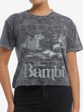 Disney Bambi Portrait Grey Tie-Dye Girls Skimmer T-Shirt | Graphic T-Shirt for Unisex