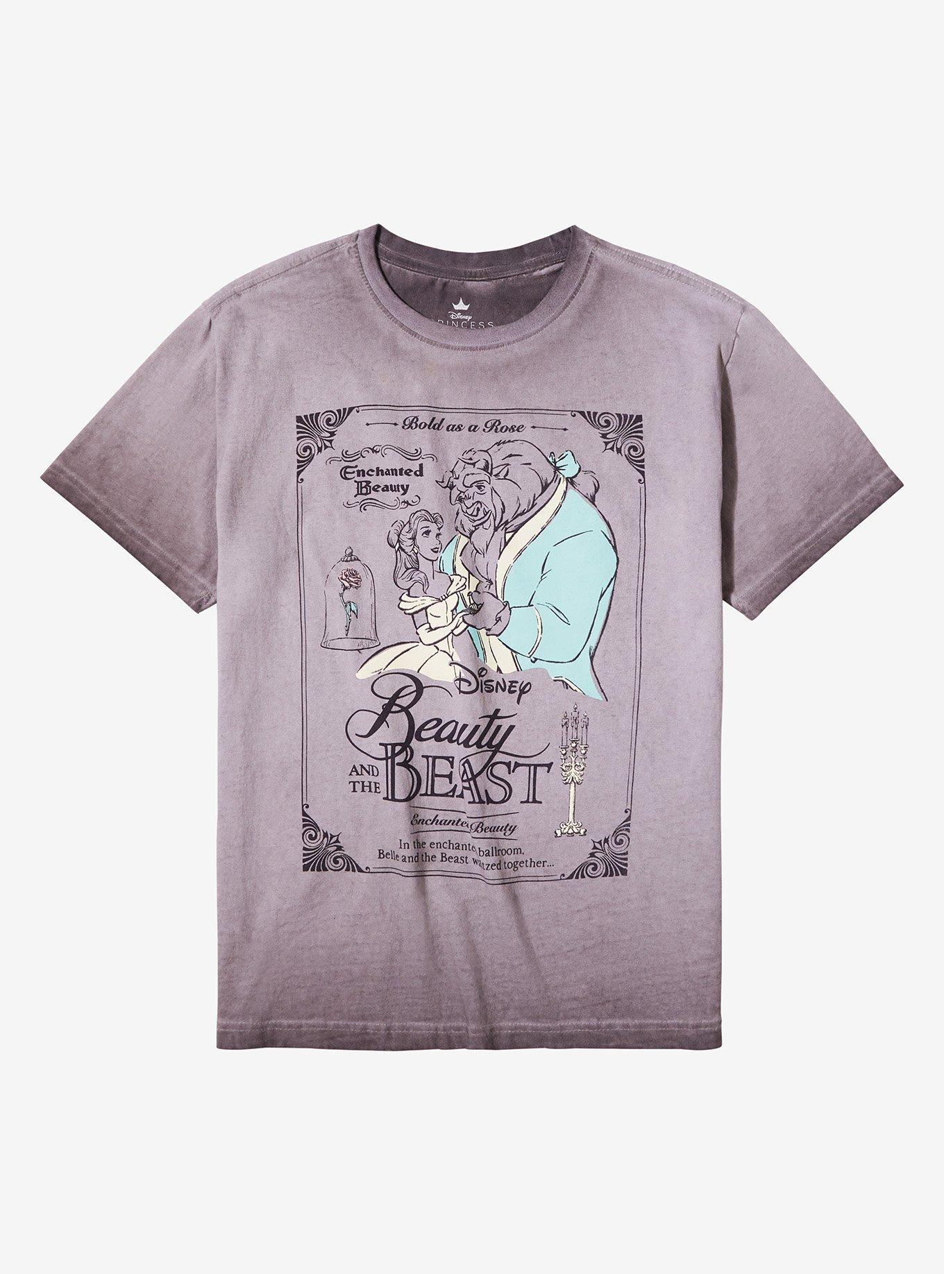 Disney Beauty And The Best Poster Oil Wash Girls T-Shirt | Premium Unisex T-Shirt, Trending Graphic Tee