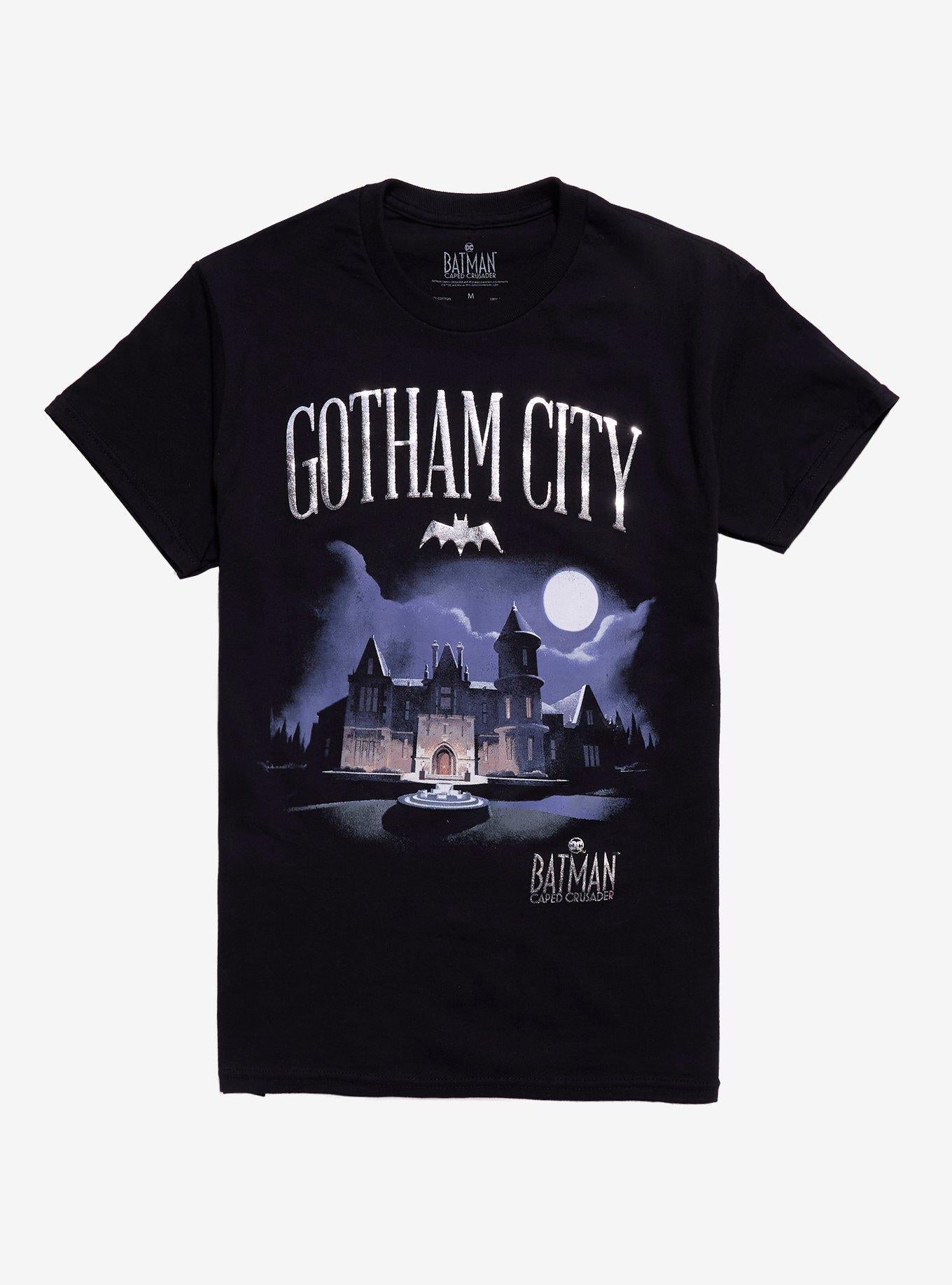 DC Comics Batman Caped Crusader Wayne Manor Foil Girls T-Shirt | Premium Unisex T-Shirt, Trending Graphic Tee
