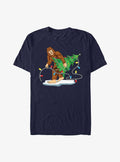 Bigfoot Stealing Christmas Tree T-Shirt | Premium Unisex T-Shirt, Trending Graphic Tee