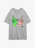 Wicked W Hands Girls Oversized T-Shirt | Graphic T-Shirt for Unisex