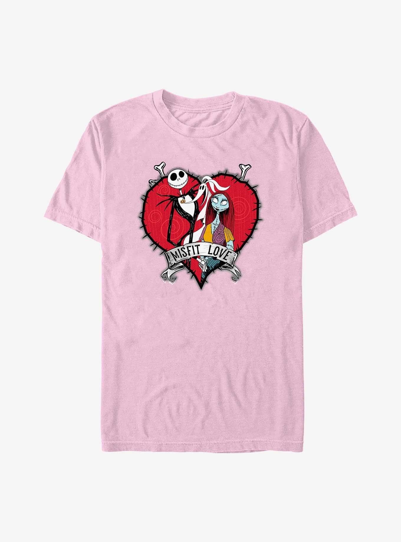 The Nightmare Before Christmas Jack Sally Misfit Love Garment Dye Shirt T Shirt Clean Design