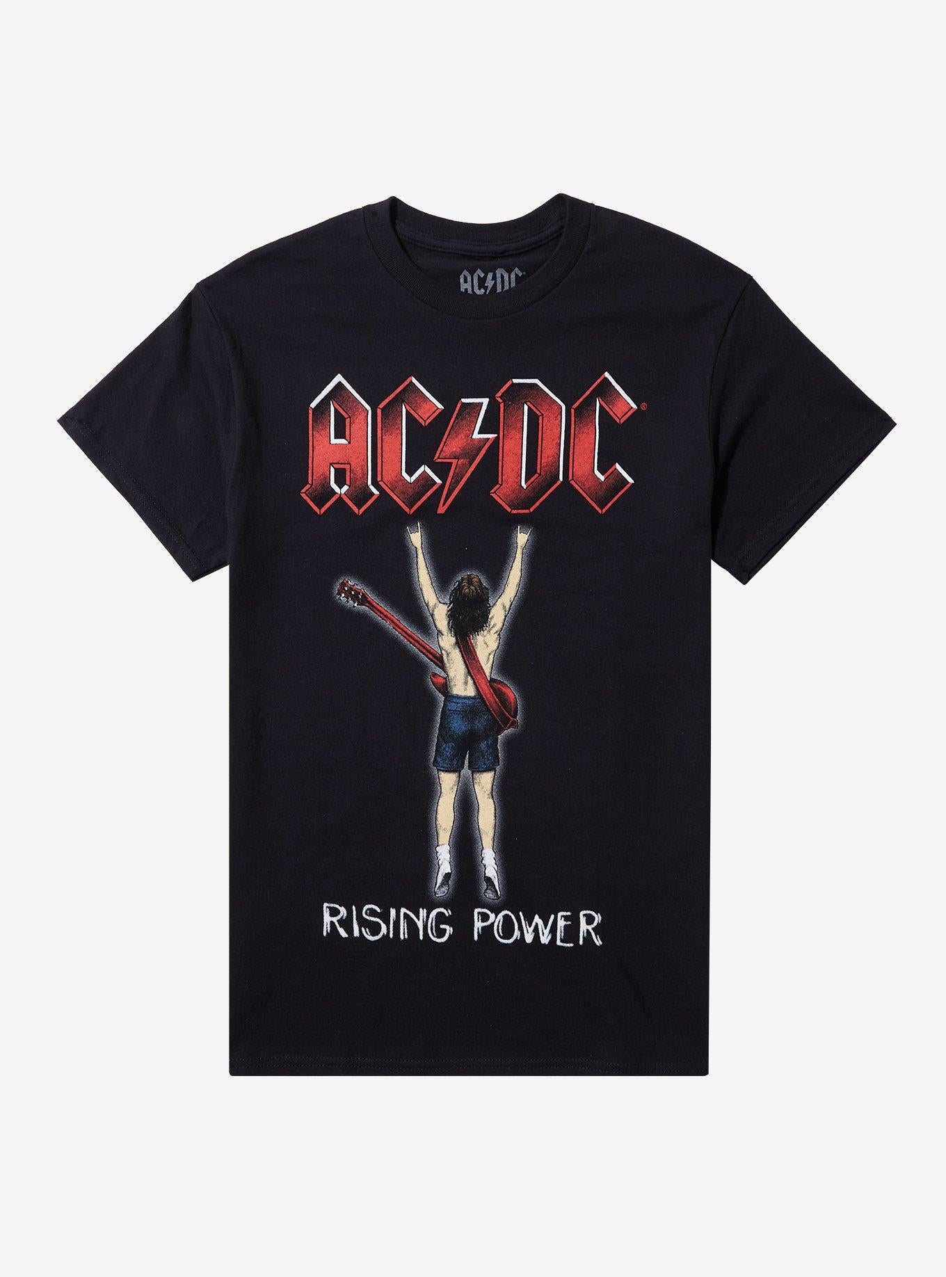 AC DC Rising Power Boyfriend Fit Girls T-Shirt | Premium Unisex T-Shirt, Trending Graphic Tee