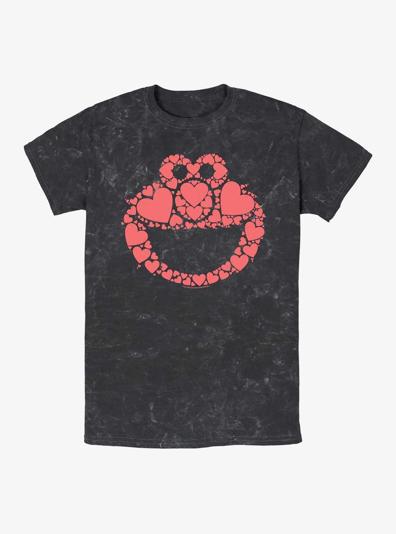 Sesame Street Elmo Heart Mineral Wash T-Shirt | Premium Unisex T-Shirt, Trending Graphic Tee
